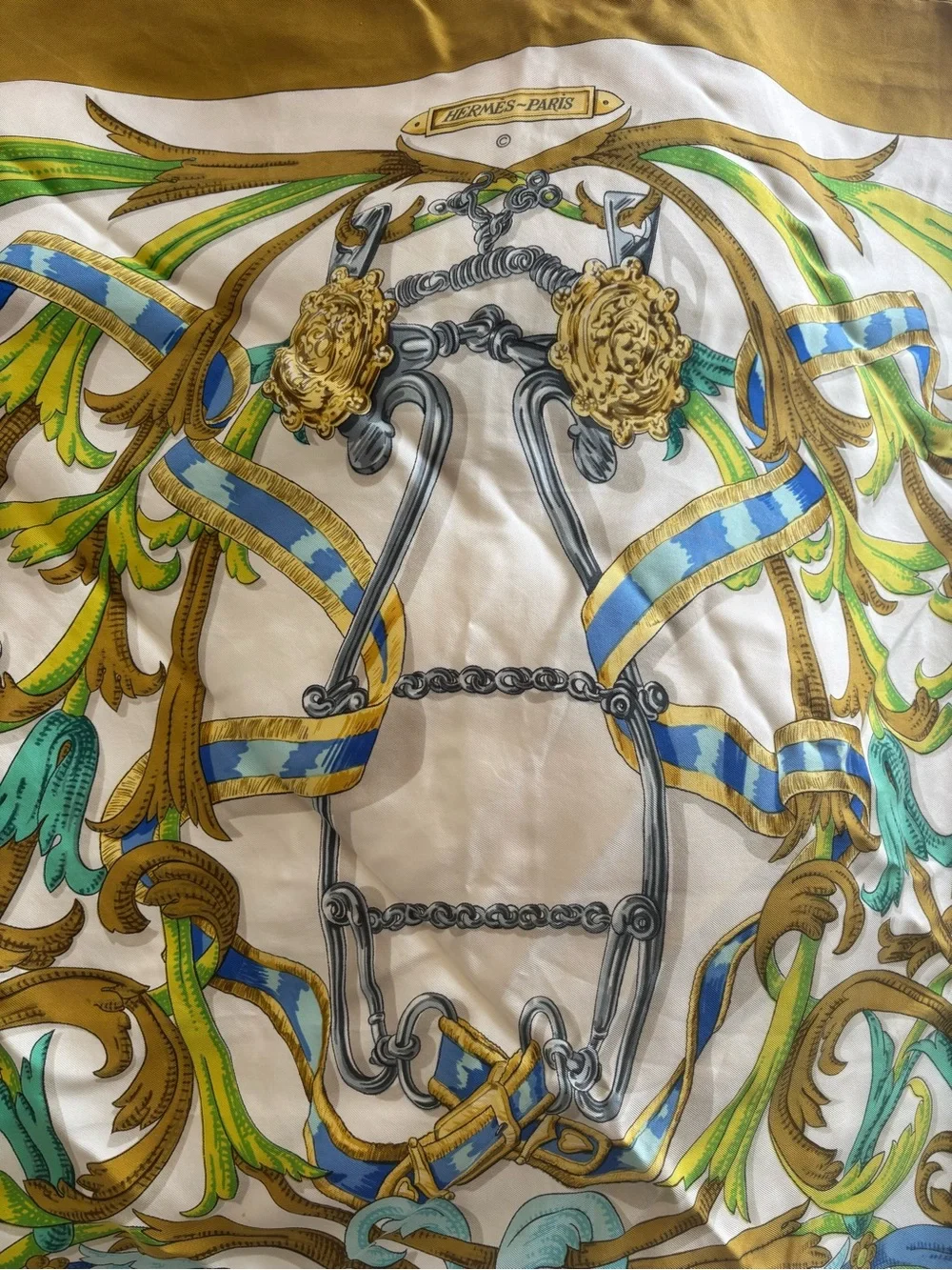 Hermès Le Mors A La Conétable Silk Scarf